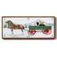 Santa's Farm Collection C - Floater Framed Canvas Print