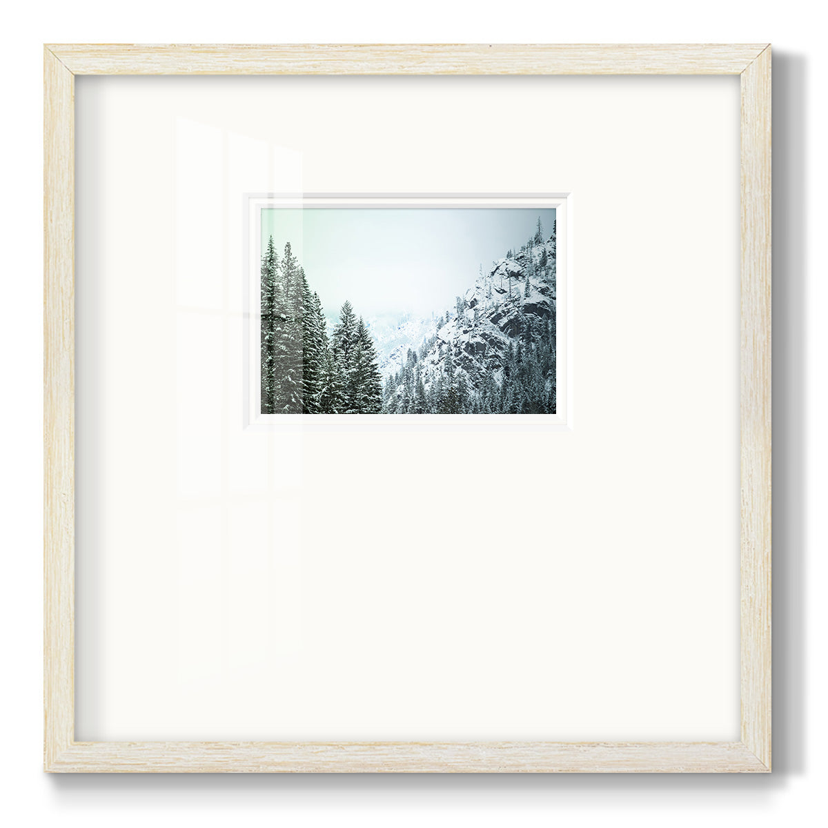 Snowfall in Cascadia II V1- Premium Framed Print Double Matboard