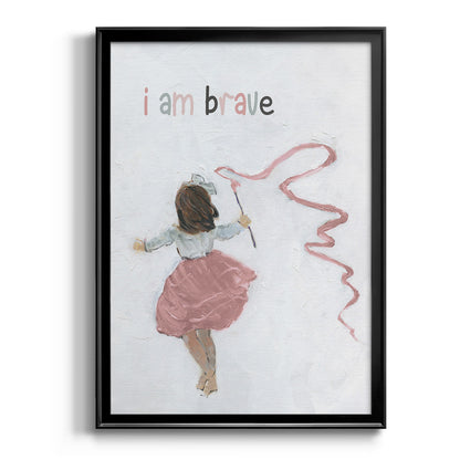 Girl Catching Wind - Modern Framed Canvas Print
