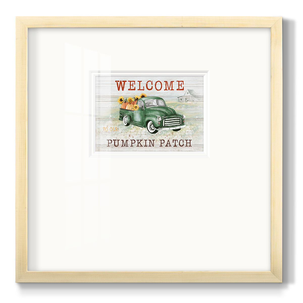 Pumpkin Patch - Double Matboard Framed Print