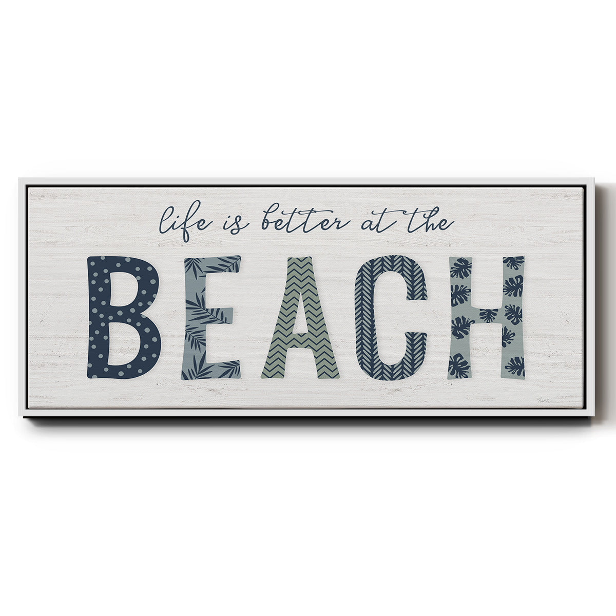 Beach Better - Floater Framed Canvas Print