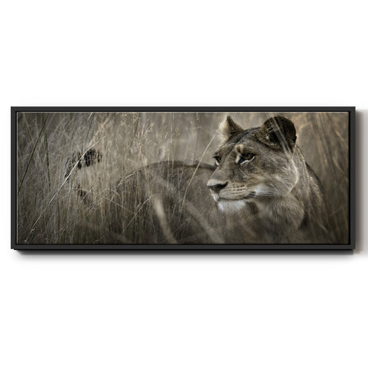 Tall Grass Alpha - Floater Framed Canvas Print