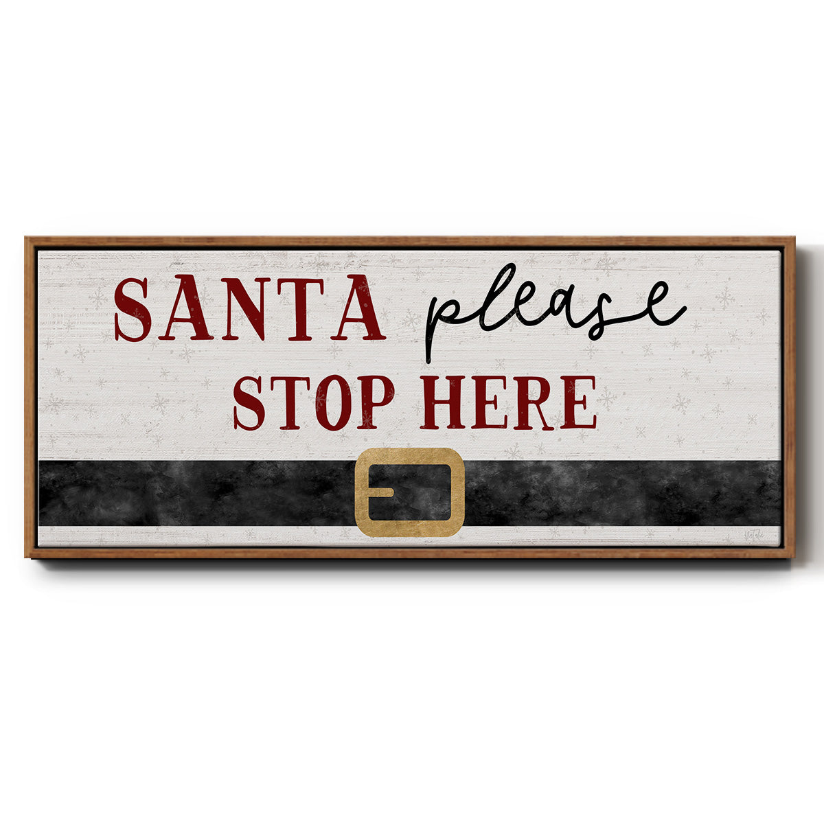 Santa Stop - Floater Framed Canvas Print