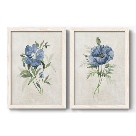 Farmhouse Periwinkle III - Barnwood Framed Canvas Set