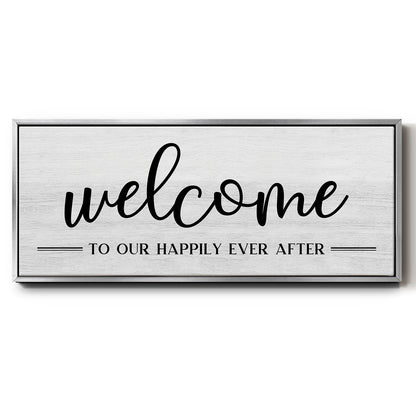 Welcome Ever After - Floater Framed Canvas Print