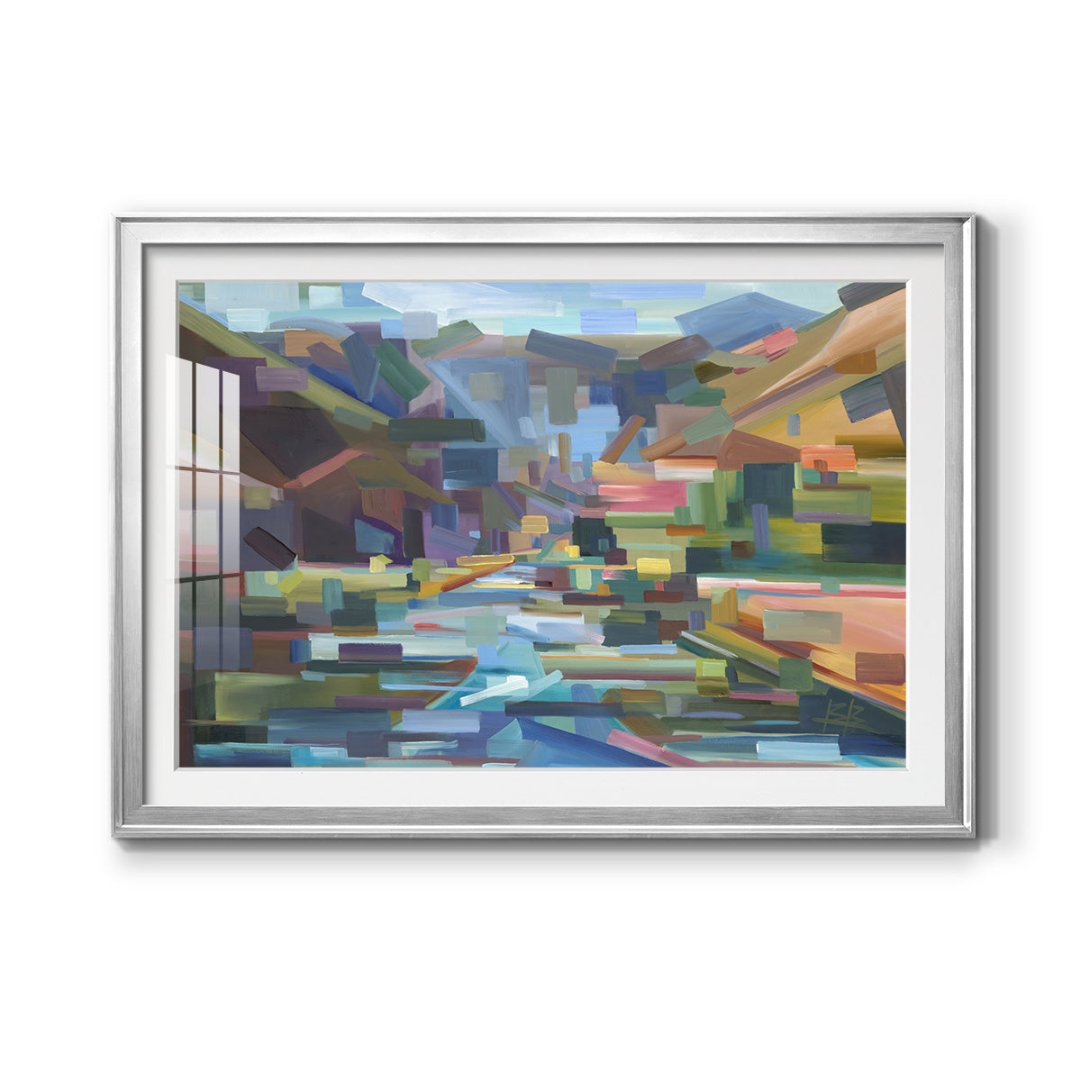Pieces of Yakima Canyon - Modern Framed Art Print