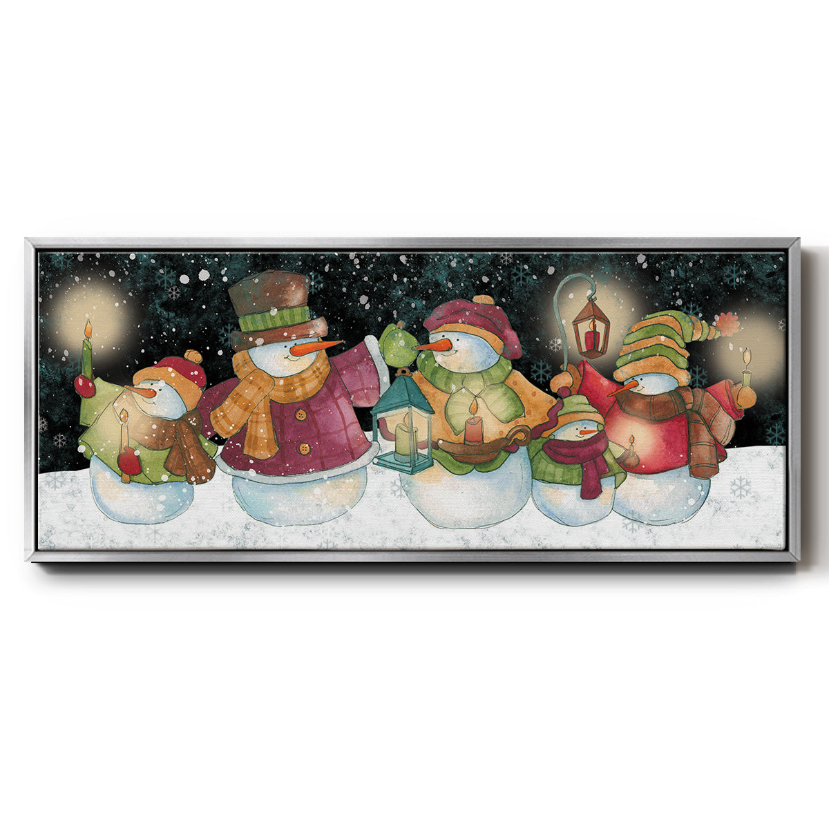 Christmas Lineup - Floater Framed Canvas Print