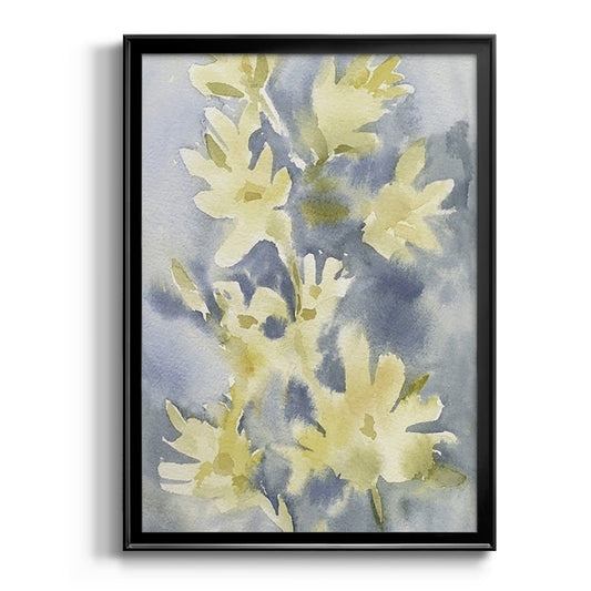 Forsythia Blooms I - Modern Framed Canvas Print