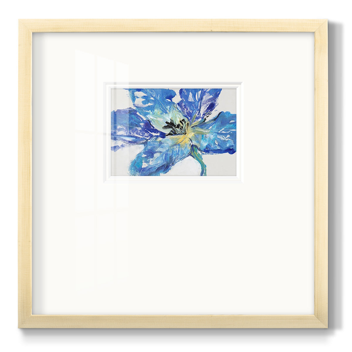 Fleur Bleue II - Double Matboard Framed Print