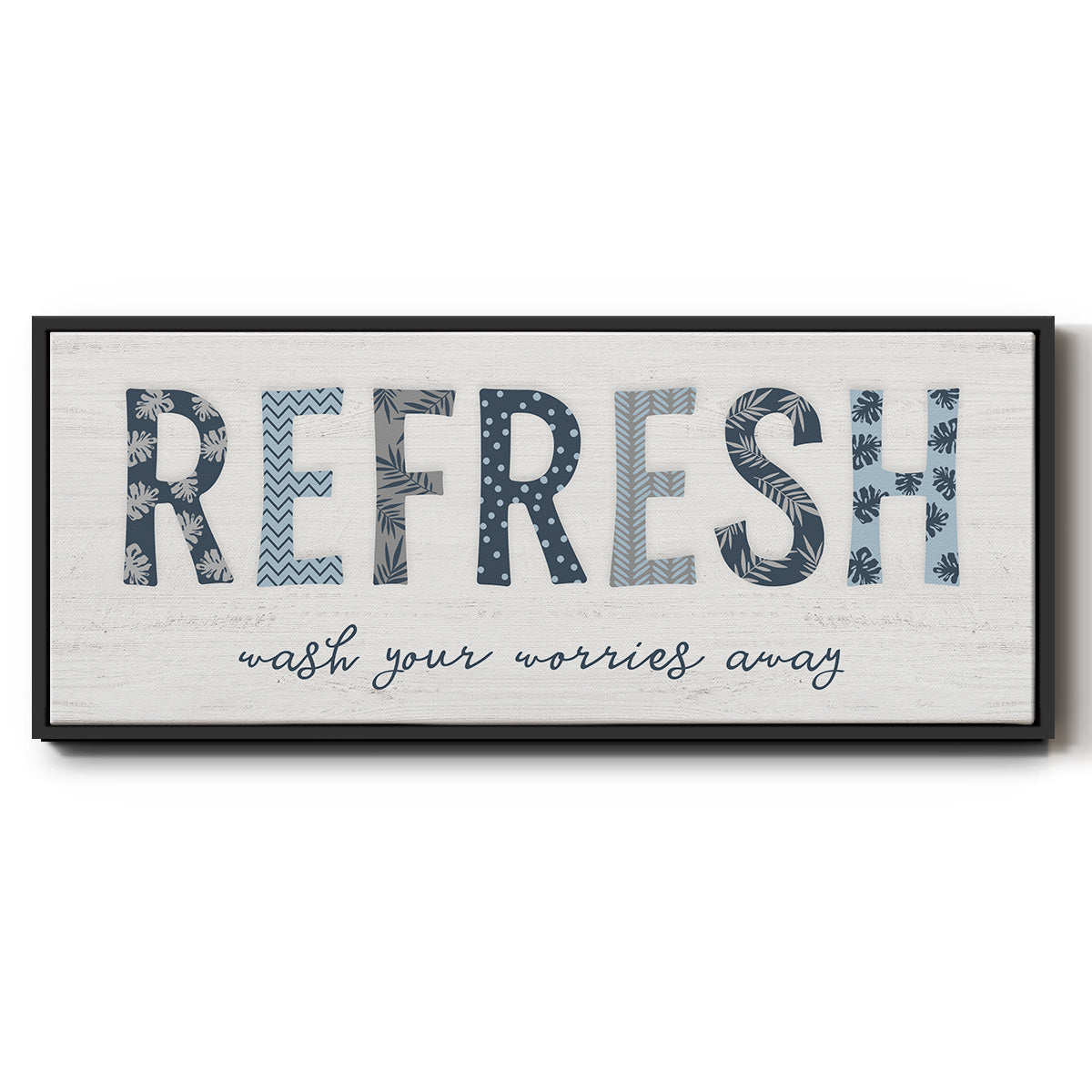 Refresh - Floater Framed Canvas Print