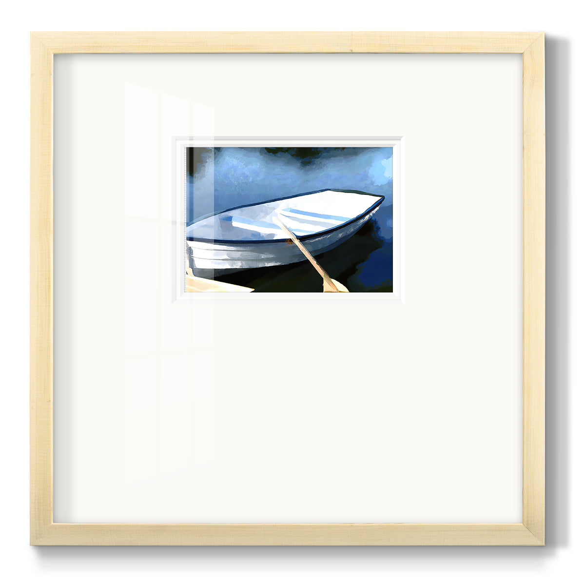 Colorful Rowboat III - Double Matboard Framed Print