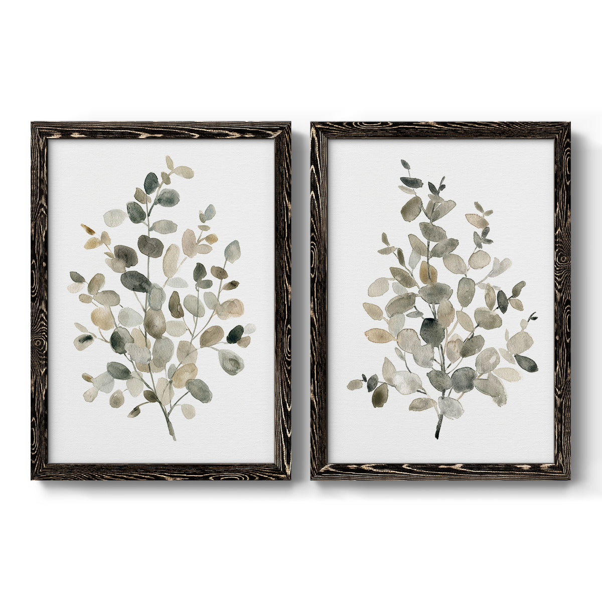 Neutral Eucalyptus I - Premium Framed Canvas 2 Piece Set - Ready to Hang