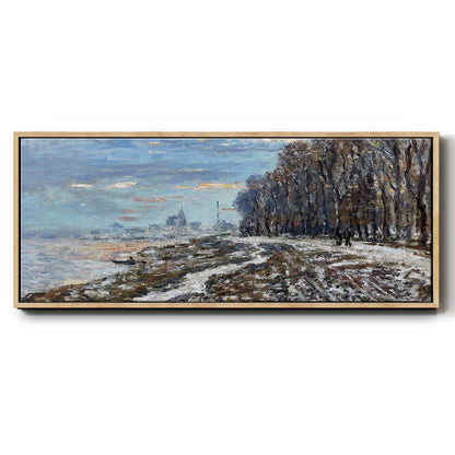 The Promenade at Argenteuil, Winter's Evening, 1875 - Floater Framed Canvas Print