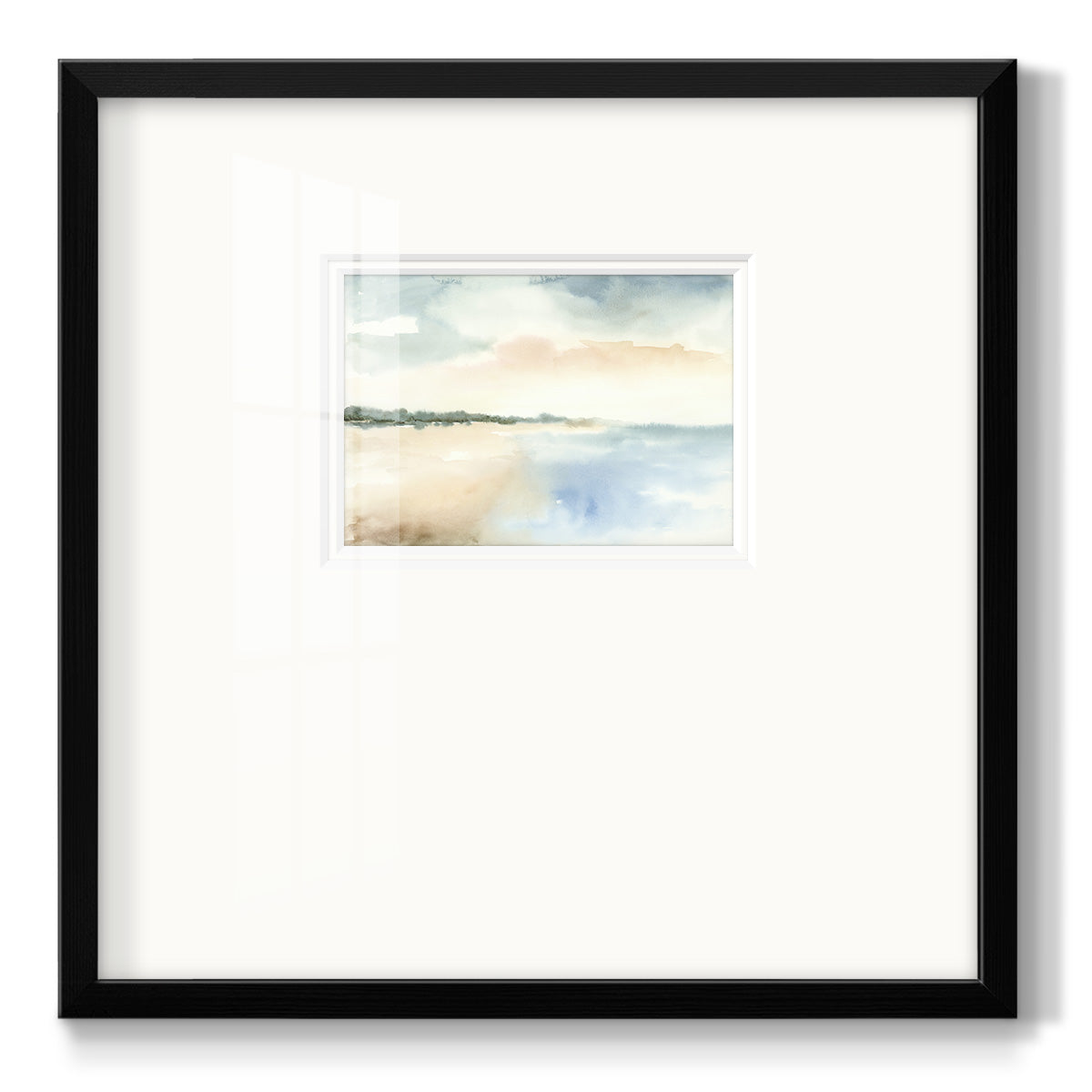 Simple Sea - Double Matboard Framed Print