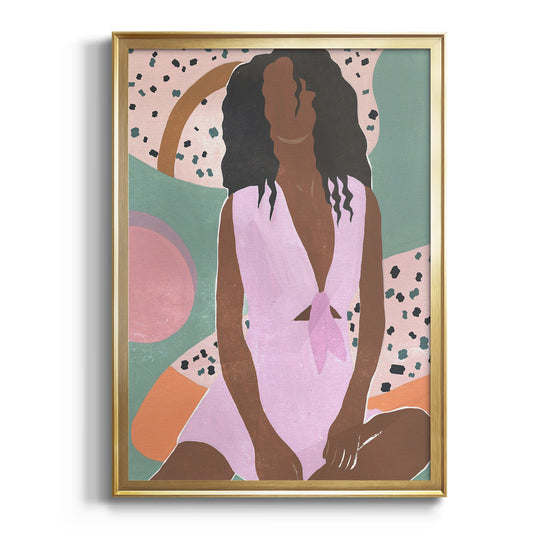 Curly Lady III - Modern Framed Canvas Print