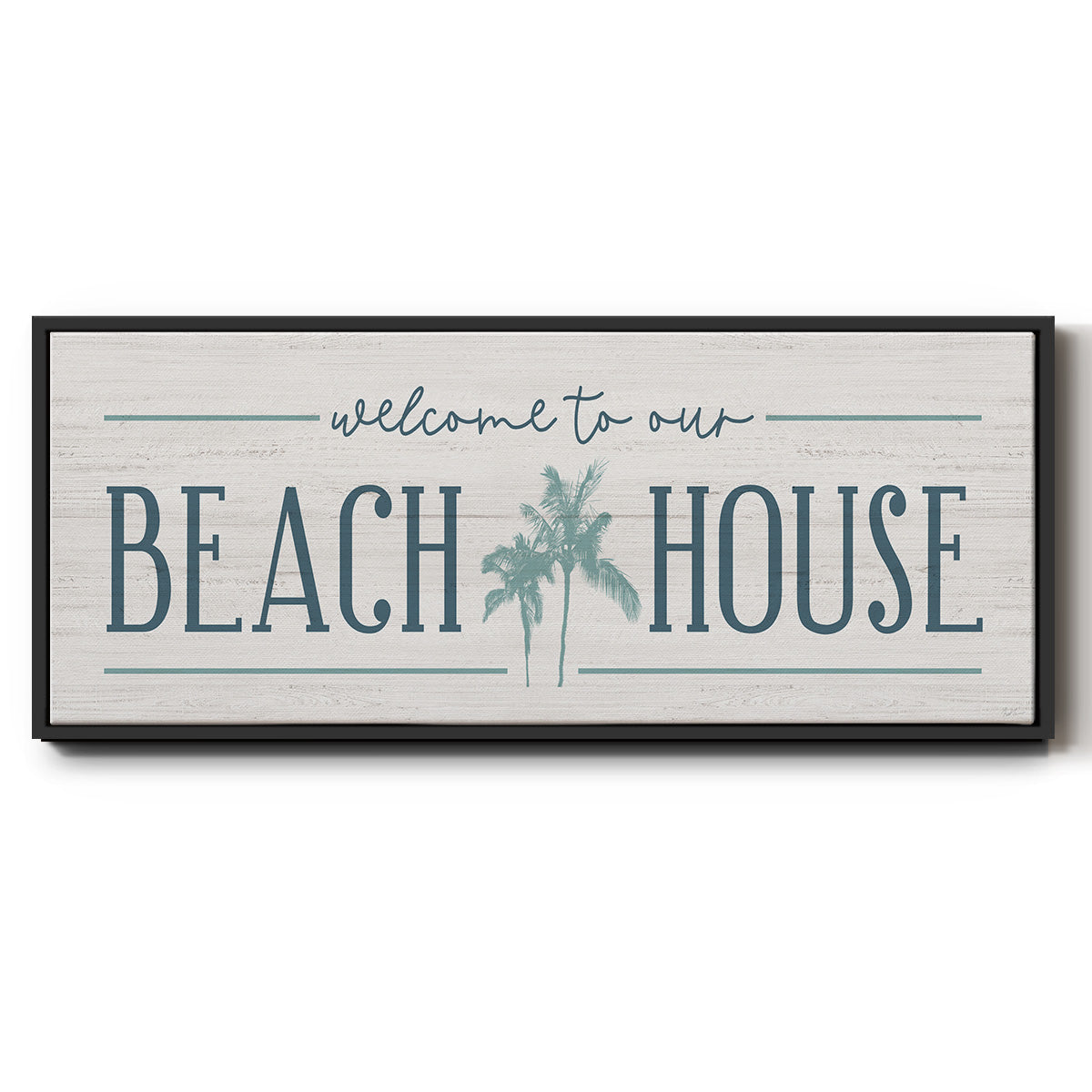Our Beach House - Floater Framed Canvas Print
