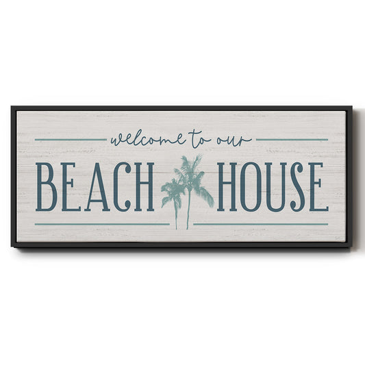 Our Beach House - Floater Framed Canvas Print