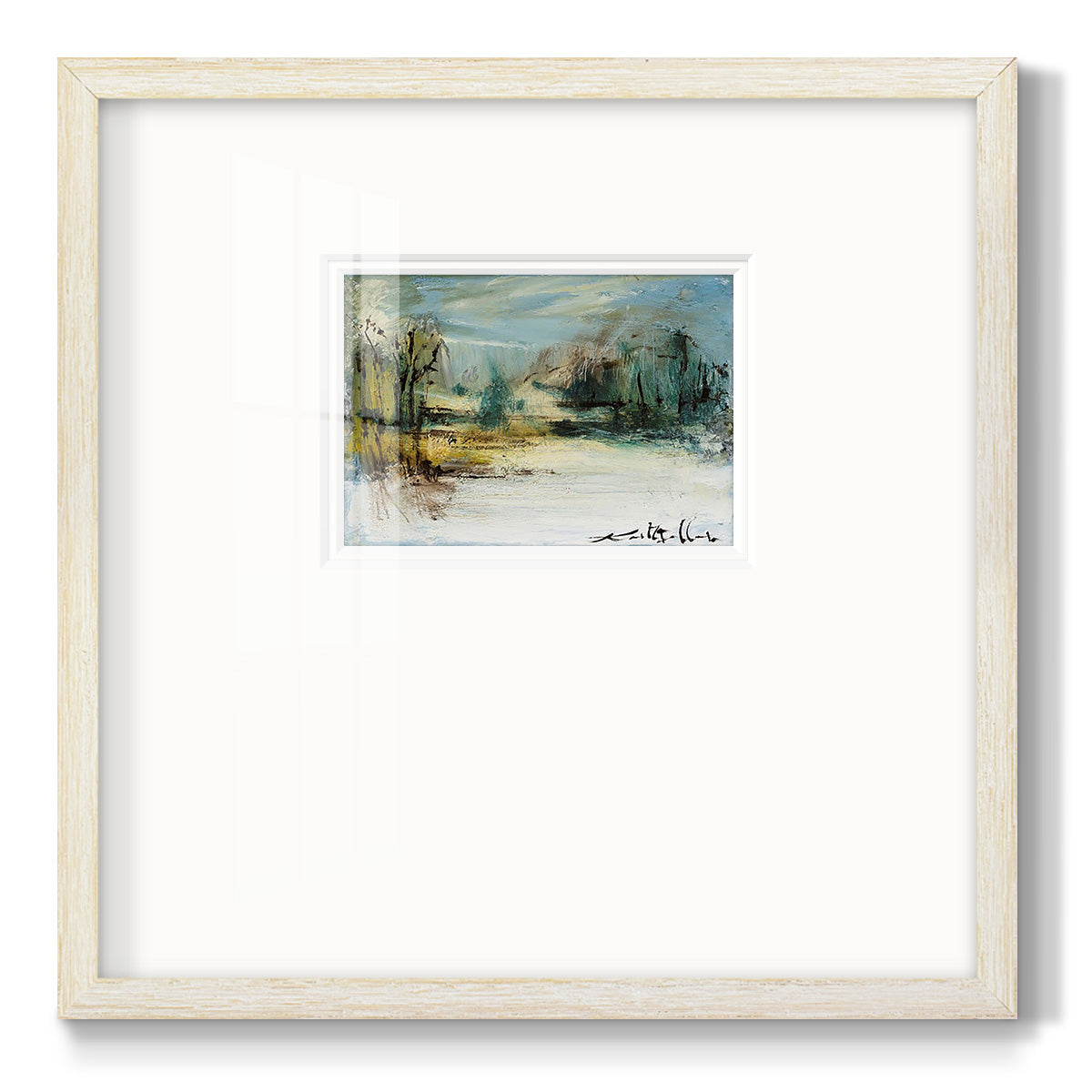 Wintery Horizon II Premium Framed Print Double Matboard