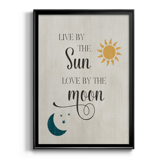 Sun and Moon - Modern Framed Canvas Print