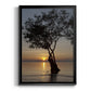 Sunset Silhouette - Modern Framed Canvas Print