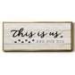 This is Us and the Dog - Floater Framed Canvas Print