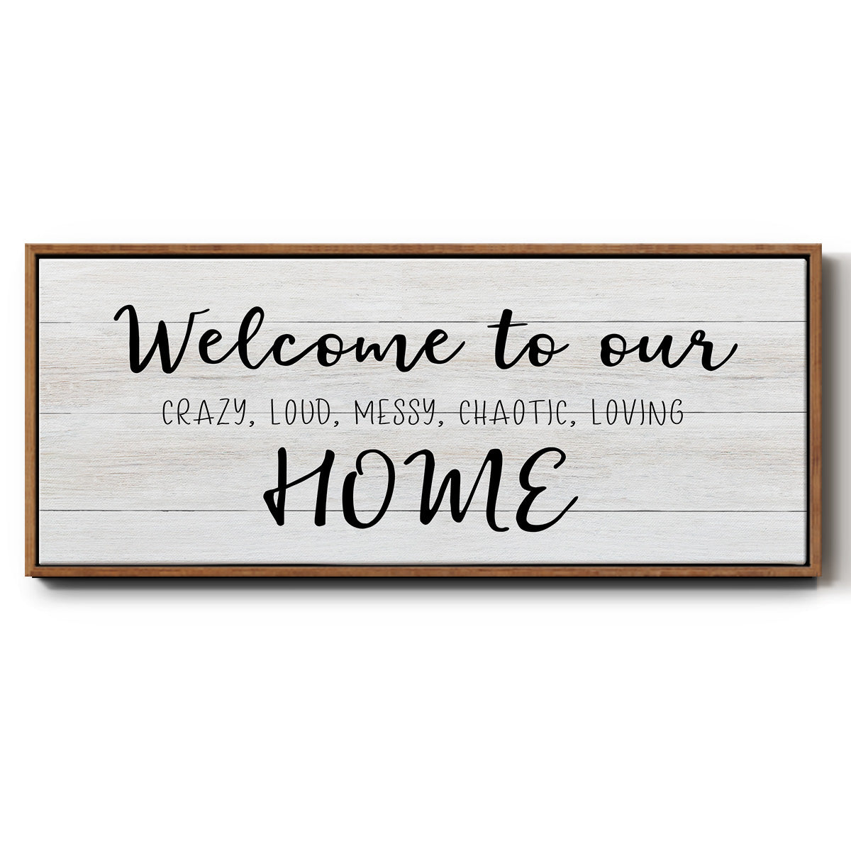 Welcome to Our Home - Floater Framed Canvas Print