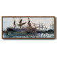 Ships in Harbor, 1873 - Floater Framed Canvas Print
