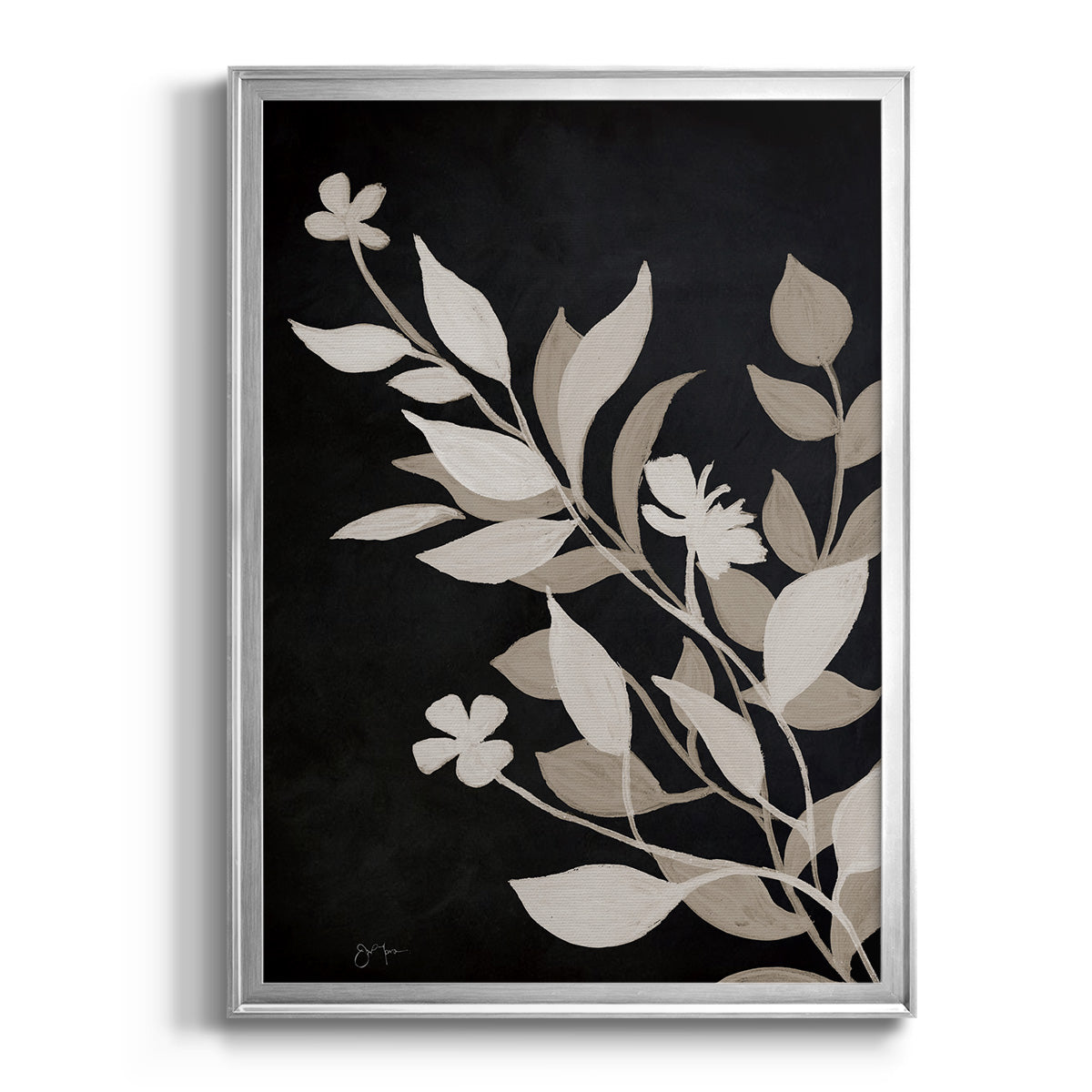 Midnight Silhouette II - Modern Framed Canvas Print