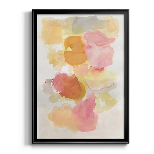 Warm Petals II - Modern Framed Canvas Print
