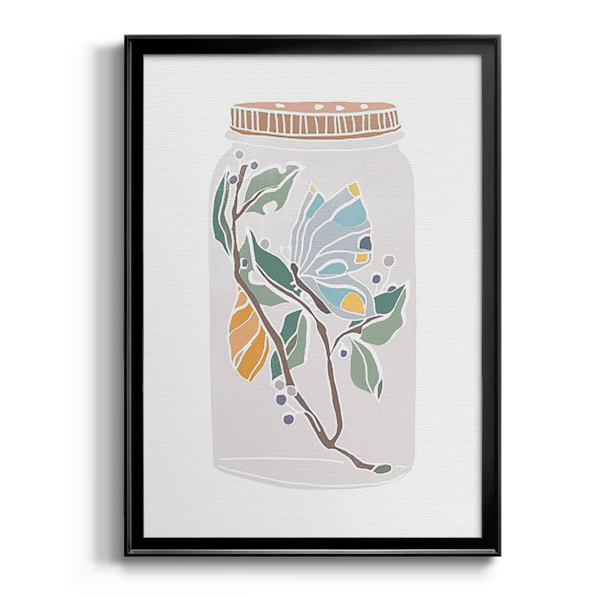 Nature Jar III - Modern Framed Canvas Print