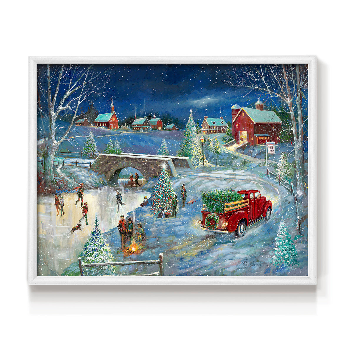 42632,winter,village,holiday,snow,red truck,decorations,skating,ice,trees,families,festive,evening,scenery,traditional,gathering,bridge,rural,nostalgia,celebration,outdoor activities,pine trees,cozy atmosphere,community,vintage,warmth,cheerful,scene,spirit,landscape,bright lights,tranquility,merry,season,winter wonderland,local artisans,winter sports,joyful,landscapes,picturesque,nature,Re-stickable,Landscape & Nature