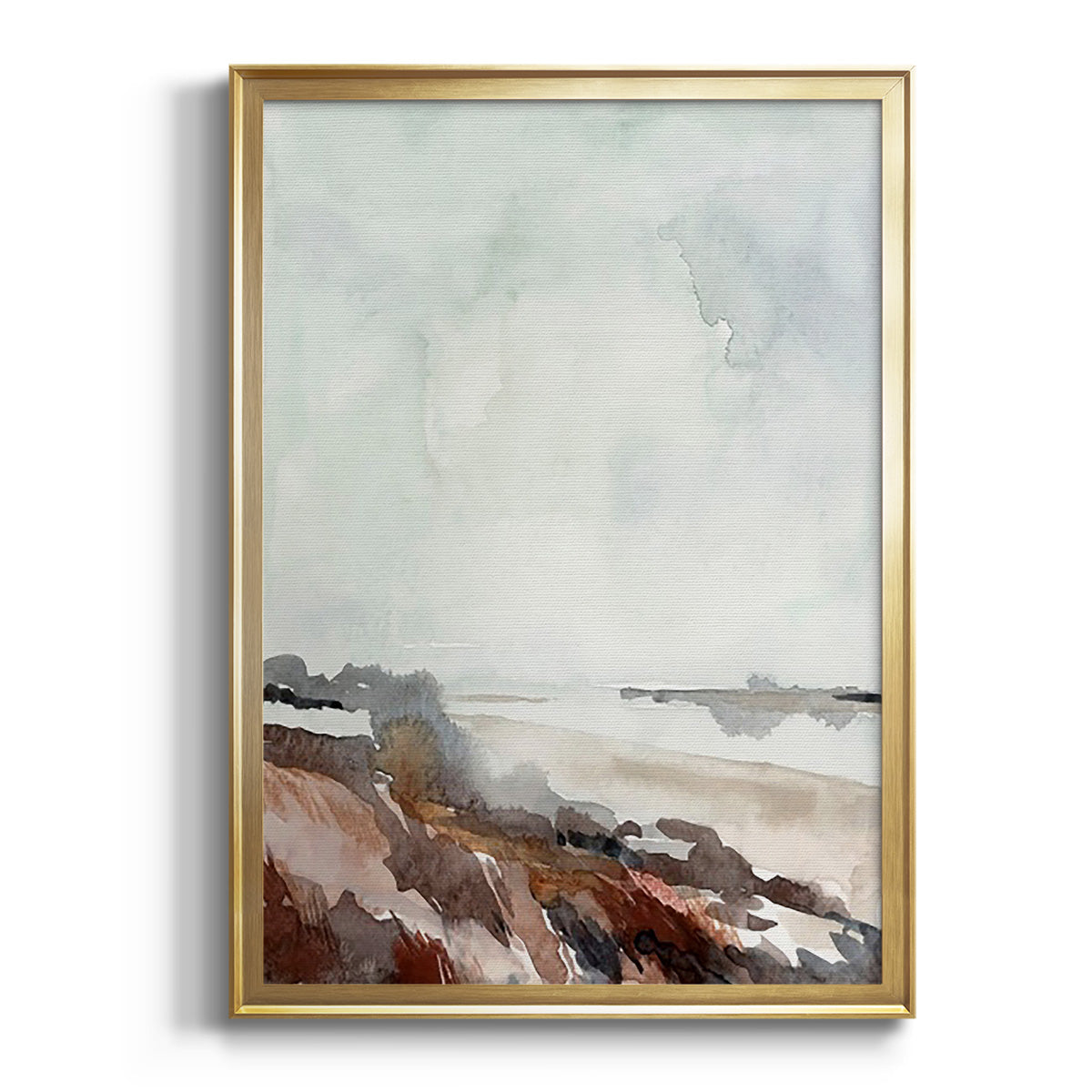 Coastal Inlet Study II - Modern Framed Canvas Print