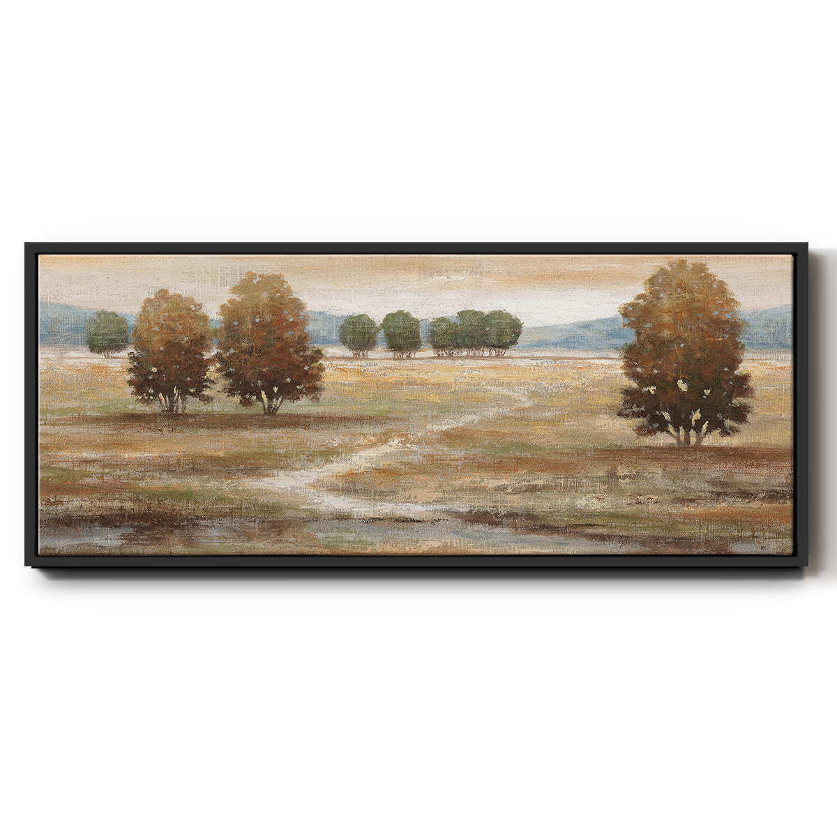 Linen Landscape I - Floater Framed Canvas Print