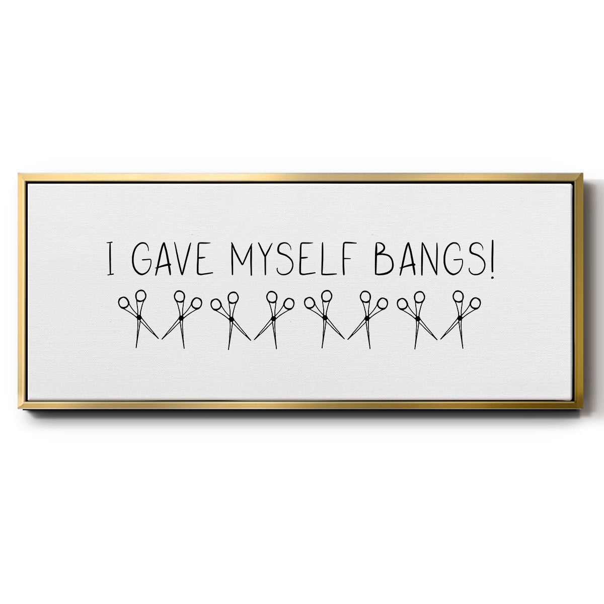 I Gave Myself Bangs! - Floater Framed Canvas Print