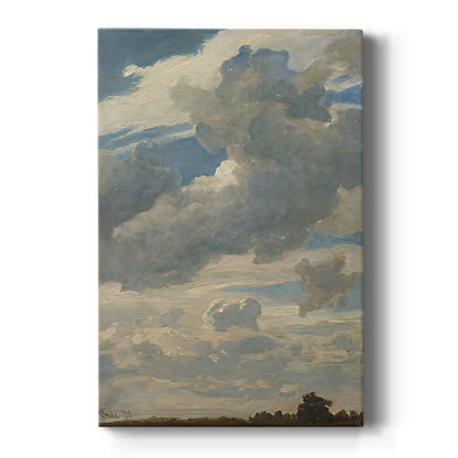Canvas art print featuring a Romantic landscape study of sky and clouds with soft atmospheric tones on a clean white background.