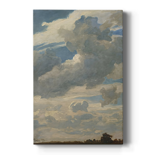 Canvas art print featuring a Romantic landscape study of sky and clouds with soft atmospheric tones on a clean white background.