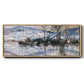 The Seine at Port Villez, Snow Effect, 1885 - Floater Framed Canvas Print