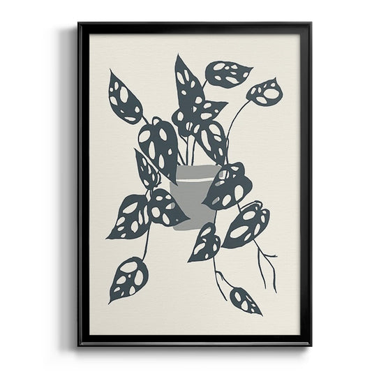 Growing Leaves IV - Modern Framed Canvas Print