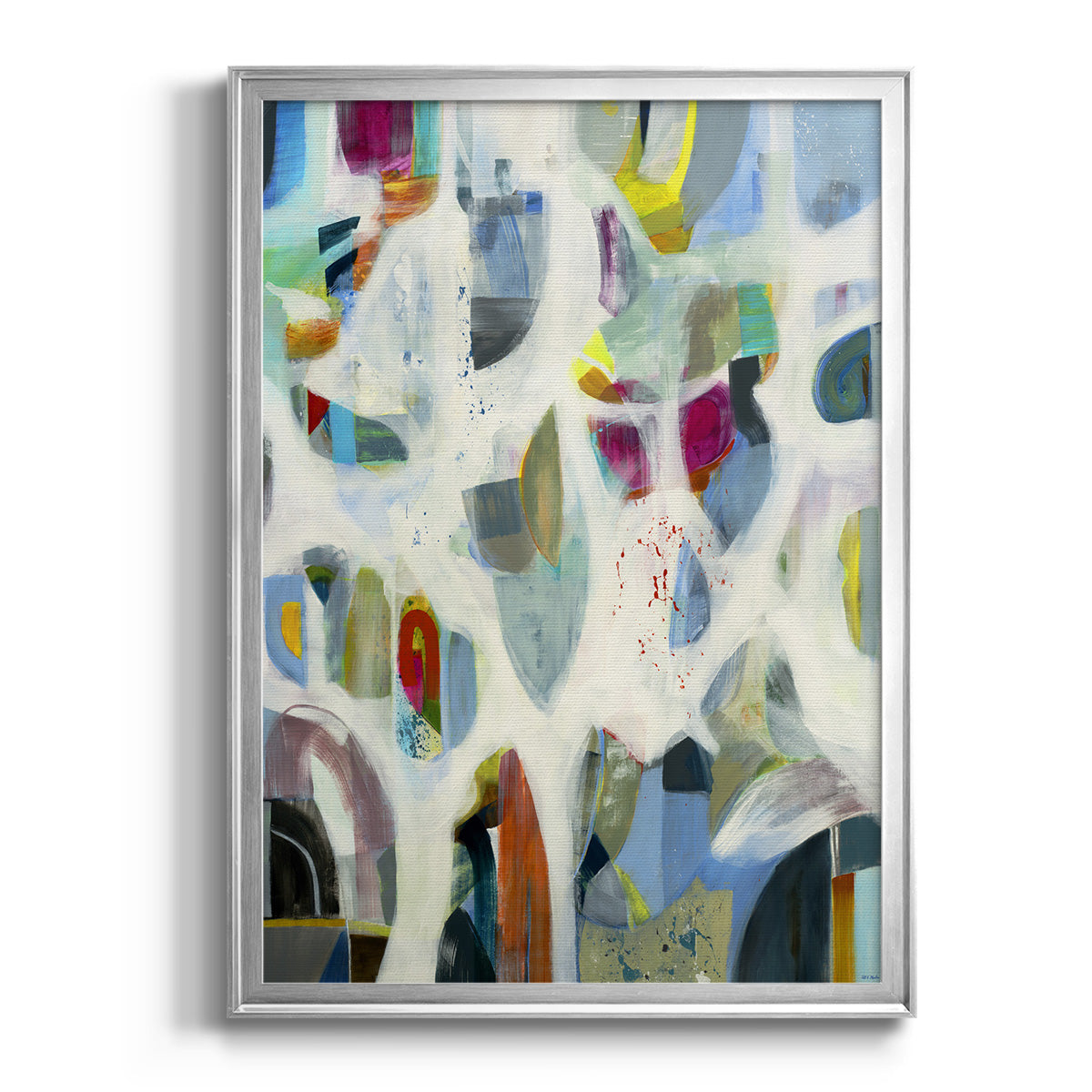 Interaction - Modern Framed Canvas Print