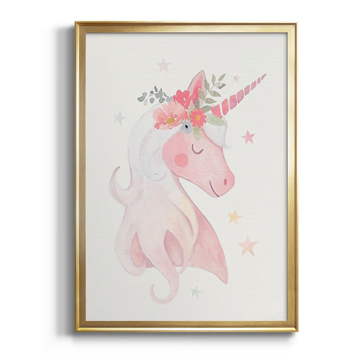 Sweet Unicorn II - Modern Framed Canvas Print