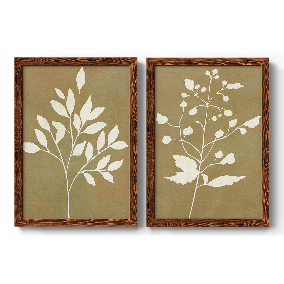 Honey Botanical I   - Premium Framed Canvas 2 Piece Set - Ready to Hang