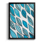 Patterned Leaf Shapes I - Modern Framed Canvas Print