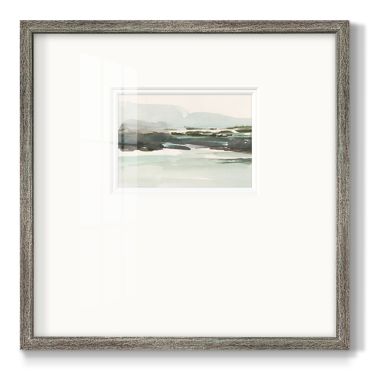 Turquoise Marsh I Premium Framed Print Double Matboard