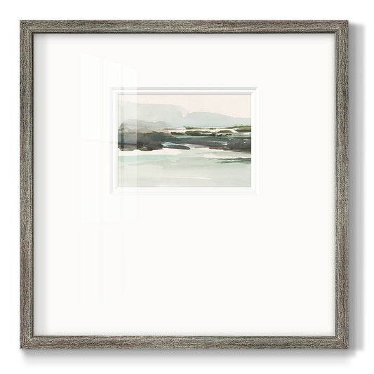 Turquoise Marsh I - Double Matboard Framed Print