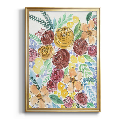 Flower Carousel II - Modern Framed Canvas Print