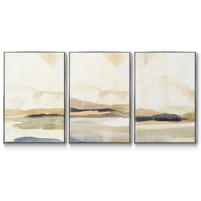 Slate Movement I - Floater Framed Canvas Set