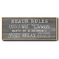 Beach Rules - Floater Framed Canvas Print