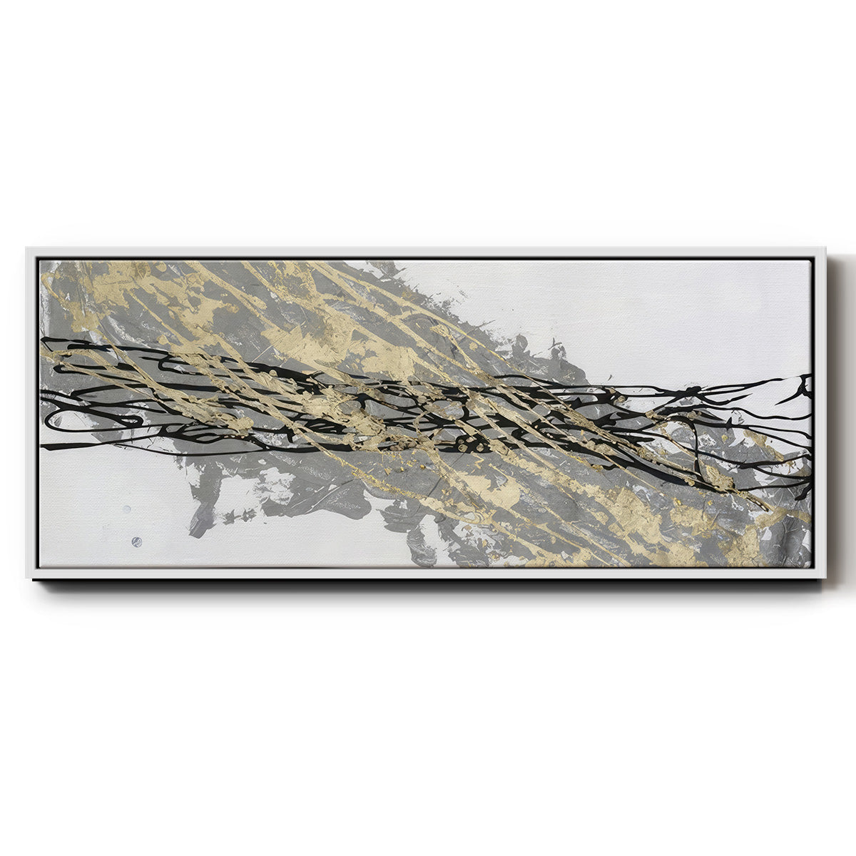 Mistral IV in White - Floater Framed Canvas Print