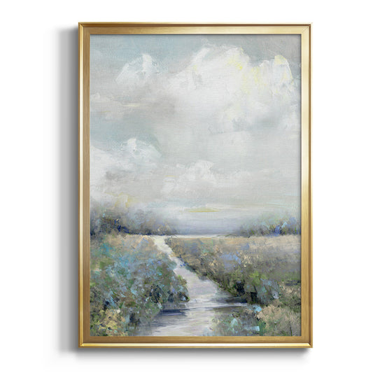 Peninsula Path - Modern Framed Canvas Print