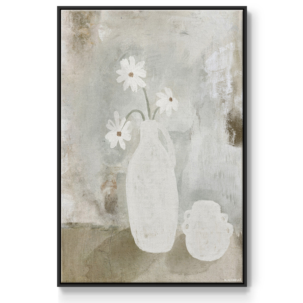 Sunday Blooms Framed Premium Gallery Wrapped Canvas - Ready to Hang